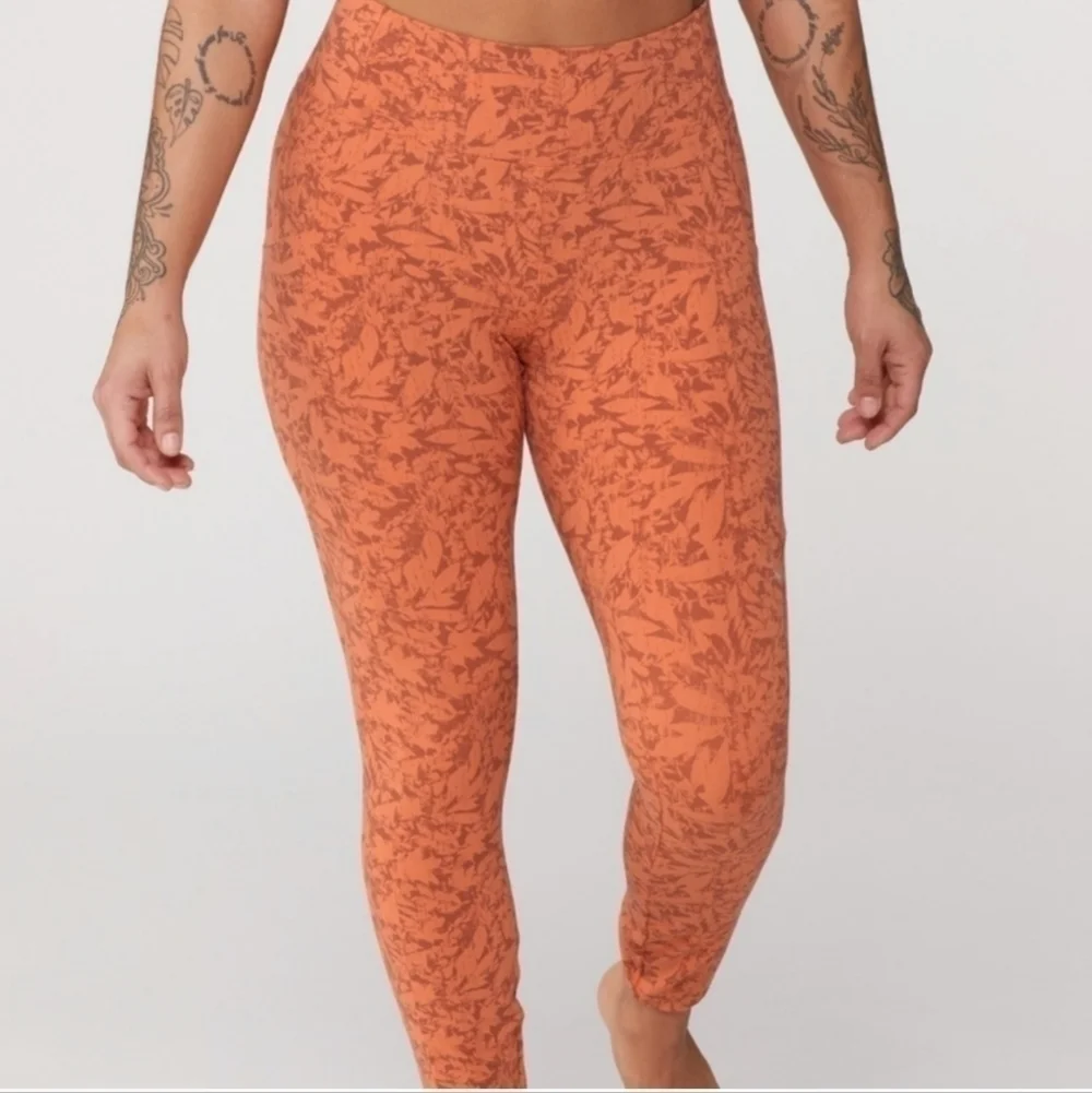 Rei Cooperative Small Orange Autumn Fall Color Leggings - Picture 2 of 6